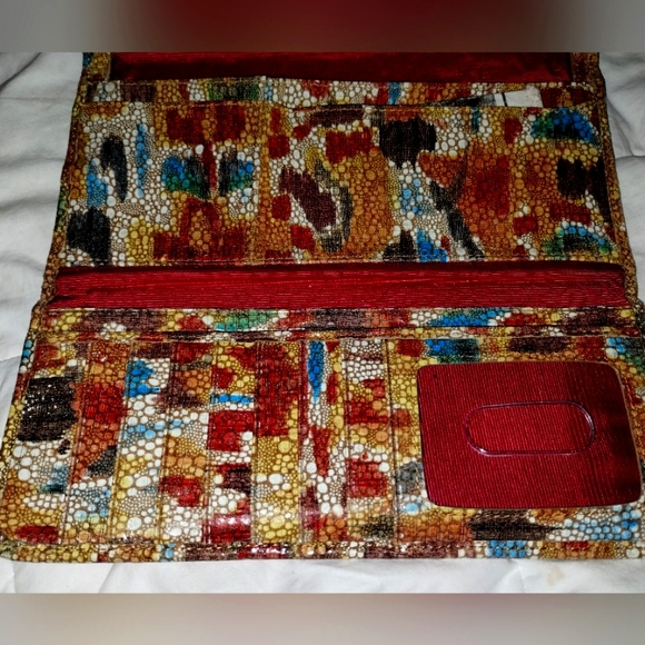 Authentic HOBO Jill large trifold printed leather - Picture 10 of 12